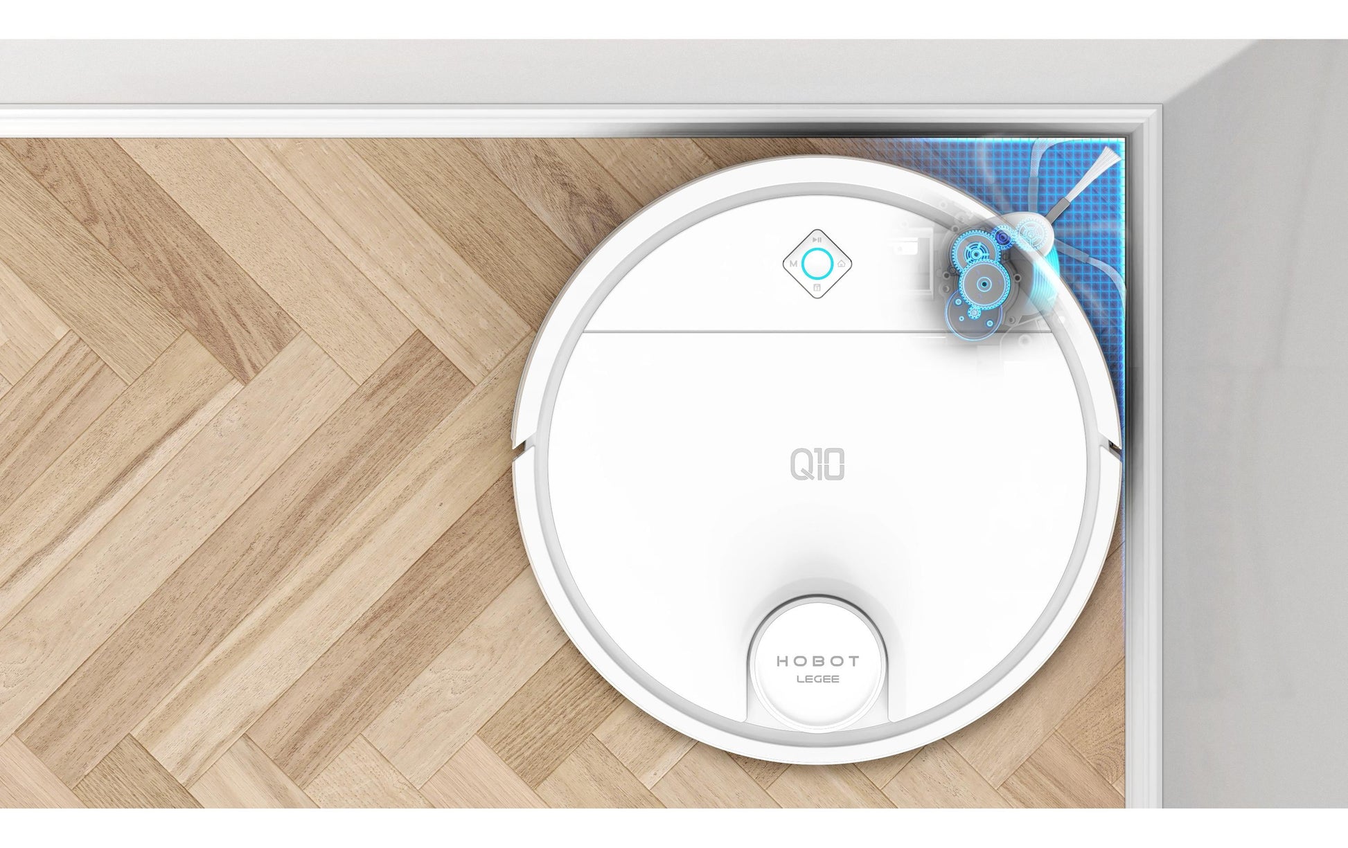 Hobot Roboterstaubsauger Legee Q10 – 0,4 l, Akkubetrieb, 6 Stufen, 35 × 35 × 9,8 cm