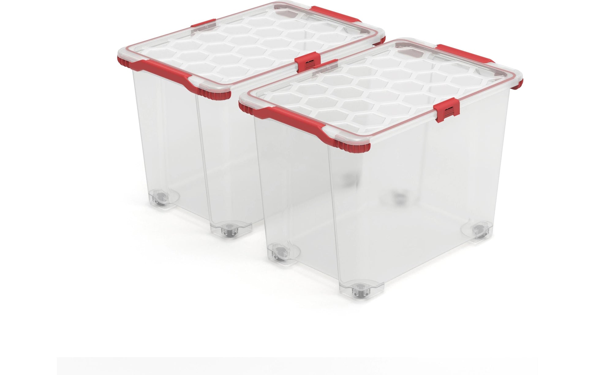 Rotho Aufbewahrungsbox – Polypropylen (PP), transparent, 39,5 × 41,2 × 59 cm – 3er-Pack