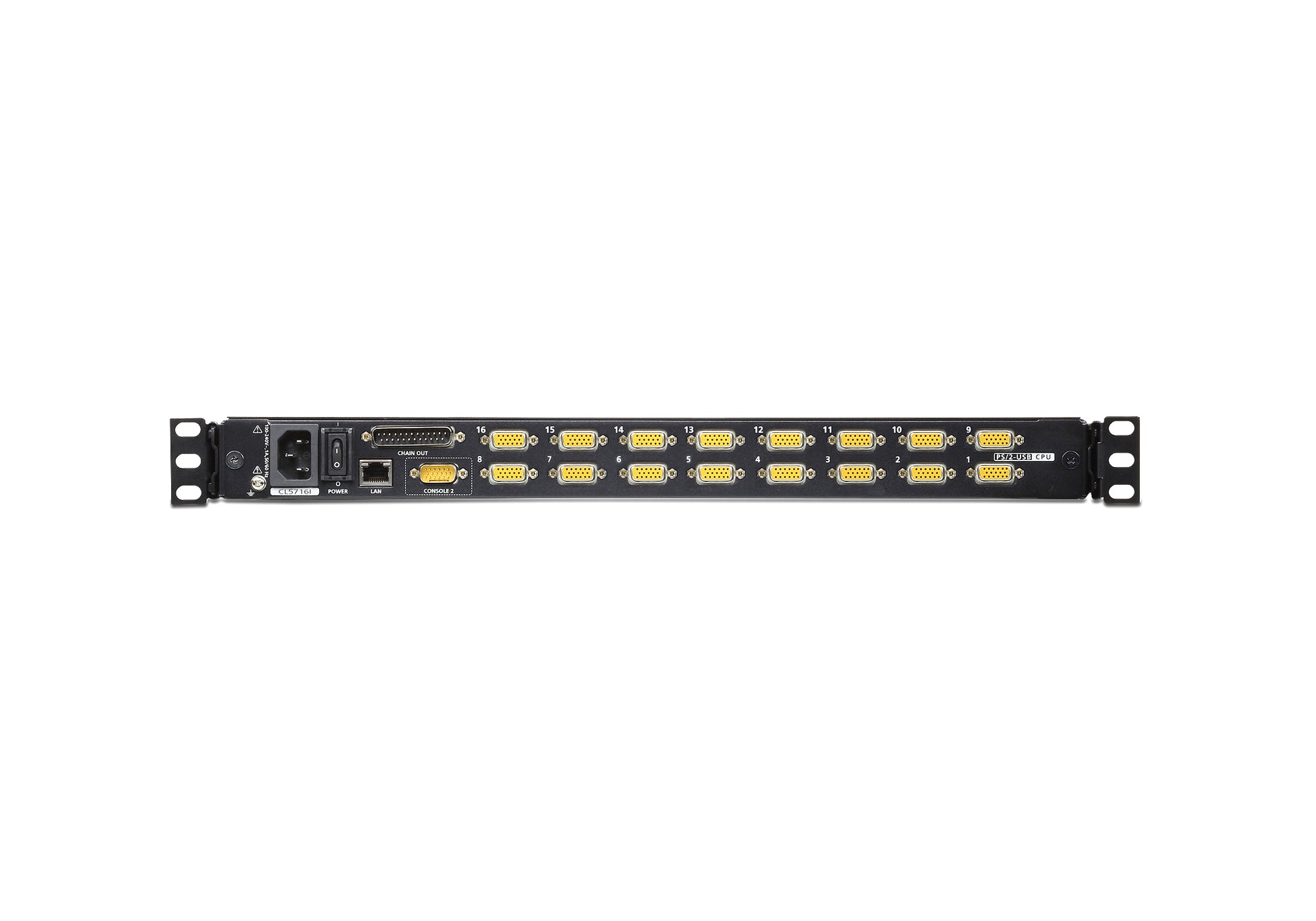 ATEN CL5716iN – 16-Port VGA LCD KVM-over-IP Switch – 1920 × 1200/60 Hz, 19" LCD-Konsole, Rack 1U