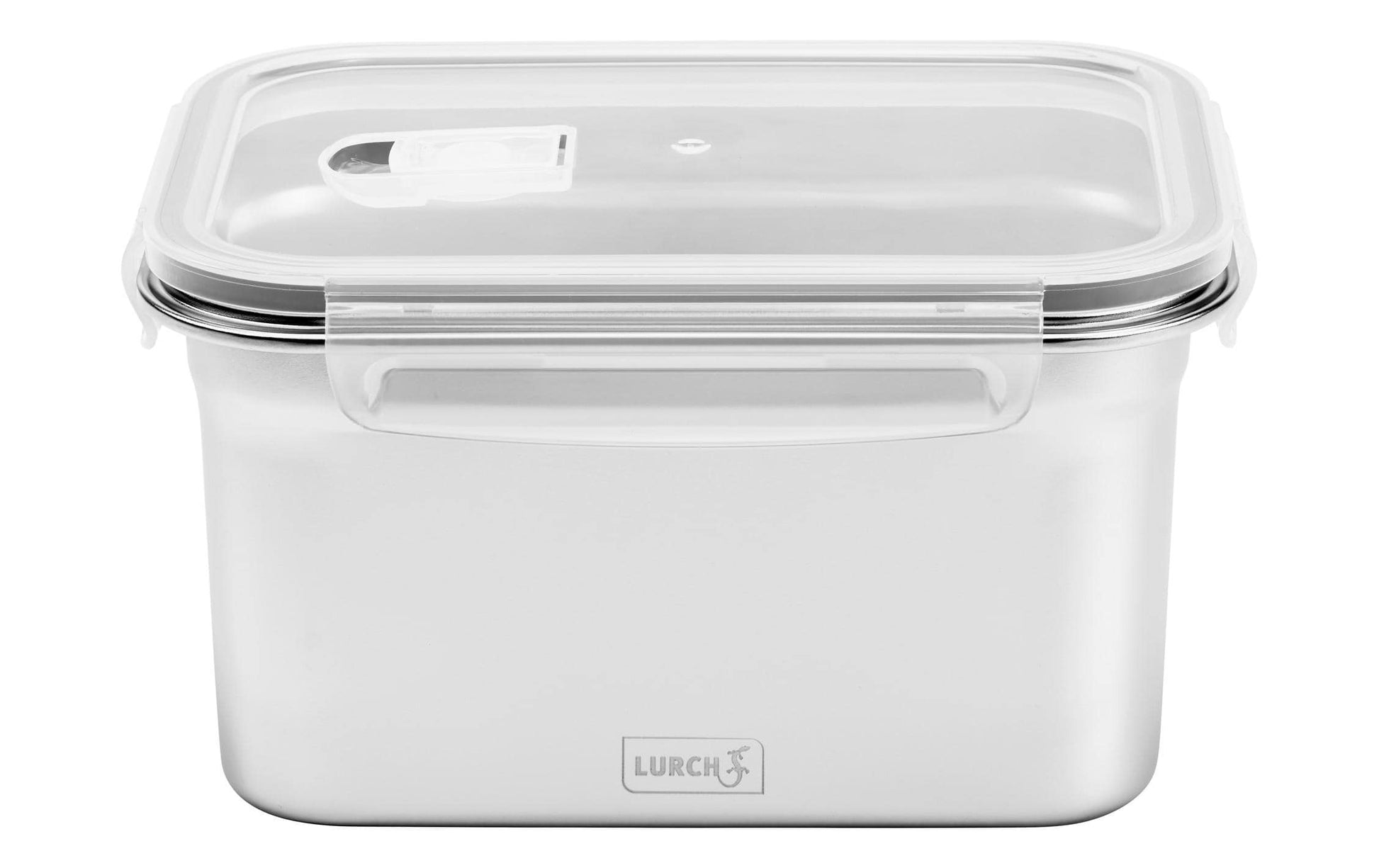 Lurch Brotdose – 2 l, 19,5 × 14,5 × 10,5 cm, Edelstahl/Kunststoff, Silber, spülmaschinenfest, BPA-frei