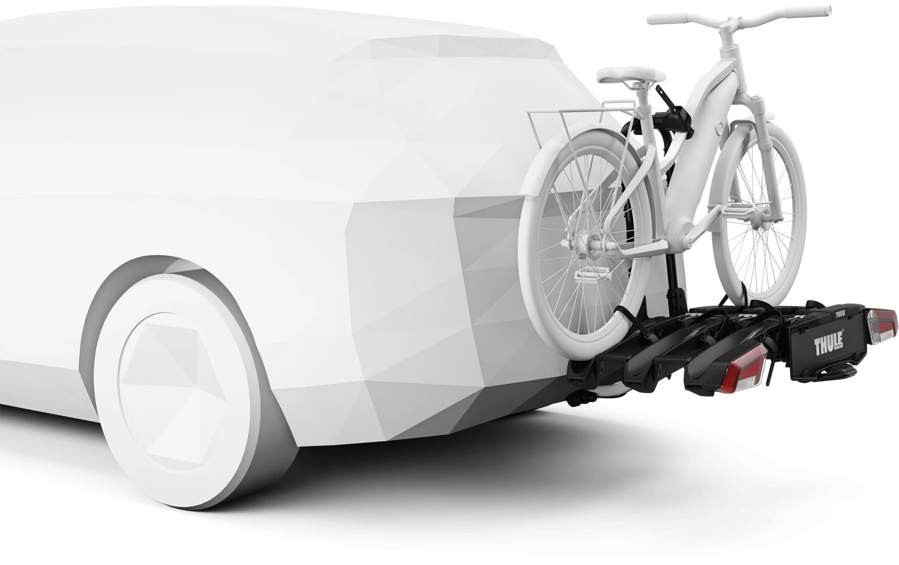 Thule Anhängerkupplungs-Fahrradträger EASYFOLD 3 – zusammenklappbar, für 3 Fahrräder, 60 kg – schwarz
