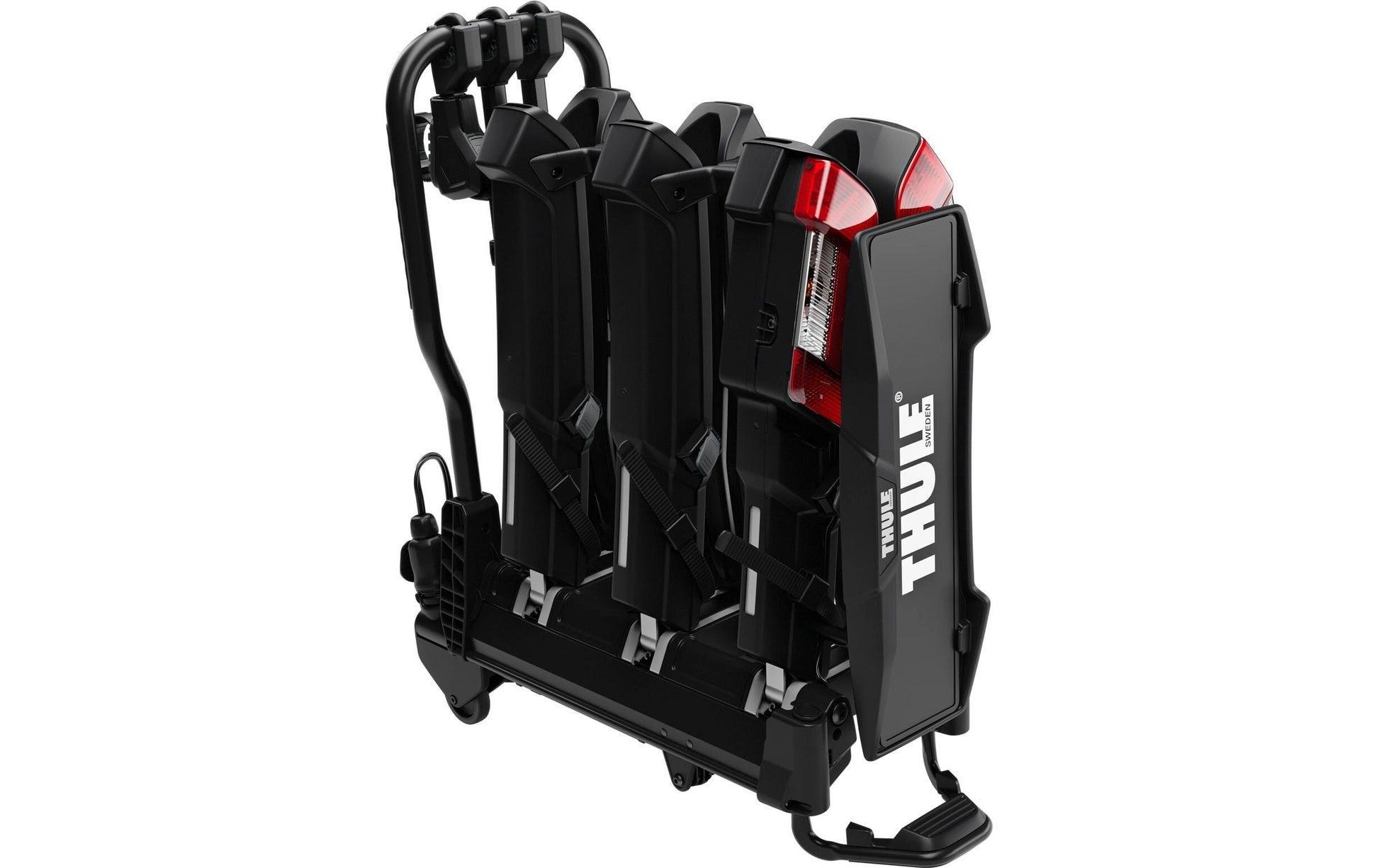 Thule Anhängerkupplungs-Fahrradträger EASYFOLD 3 – zusammenklappbar, für 3 Fahrräder, 60 kg – schwarz