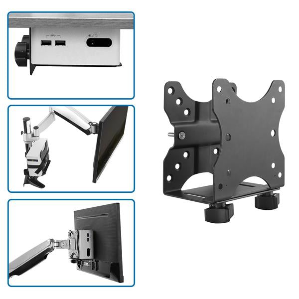 StarTech.com Thin Client Halterung – VESA-Adapterplatte – VESA 75×75/100×100 mm – bis 5 kg – Schwarz
