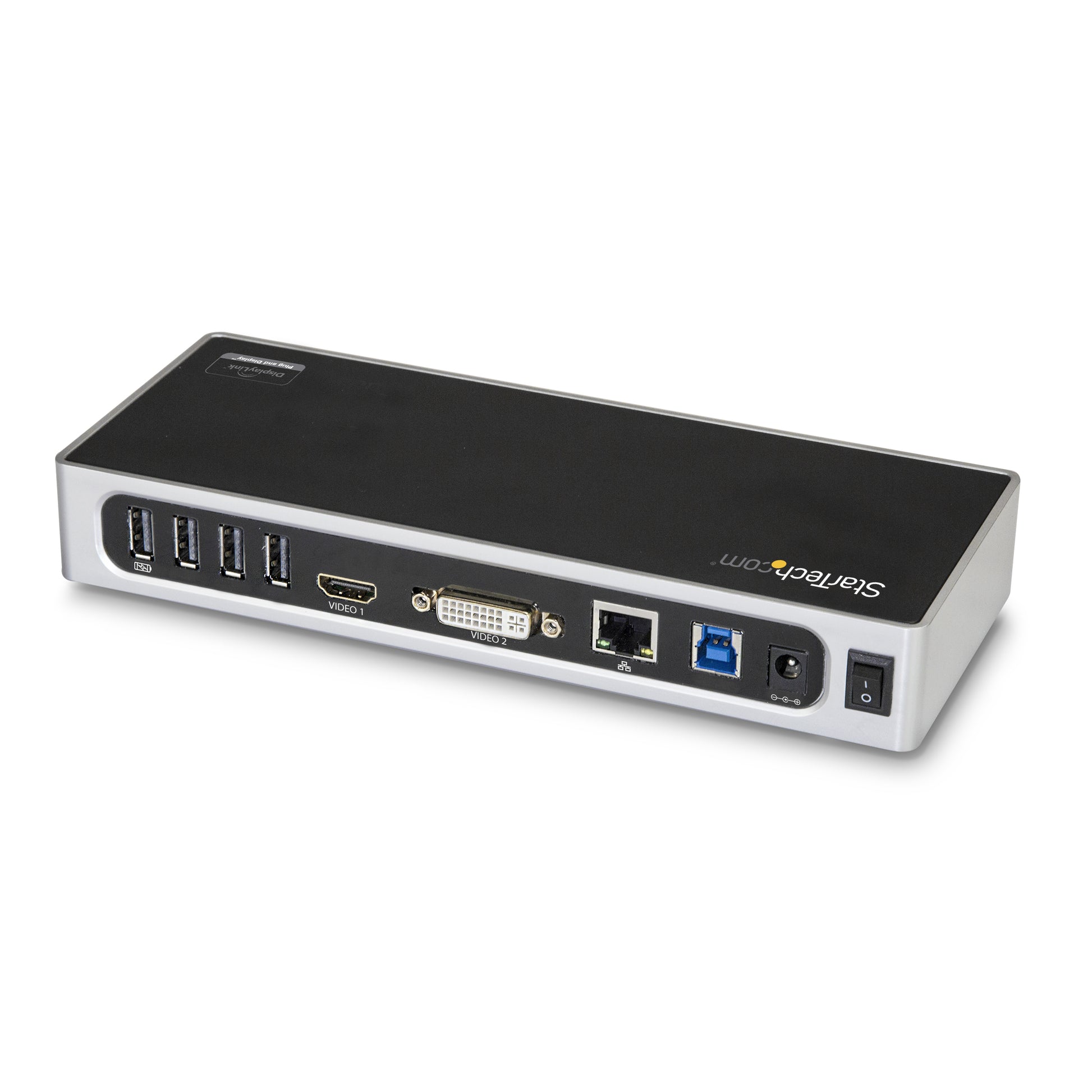 StarTech.com Dockingstation – USB-A, 1× HDMI, 1× DVI, 6× USB-A, GbE, 3,5 mm Audio, für Windows/Mac