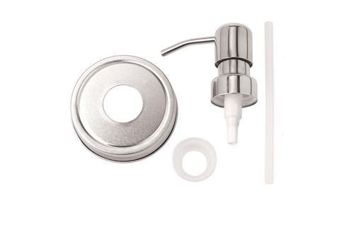 Glorex Seifenspenderdeckel – für Lili Rose Glas, Silber, Aluminium