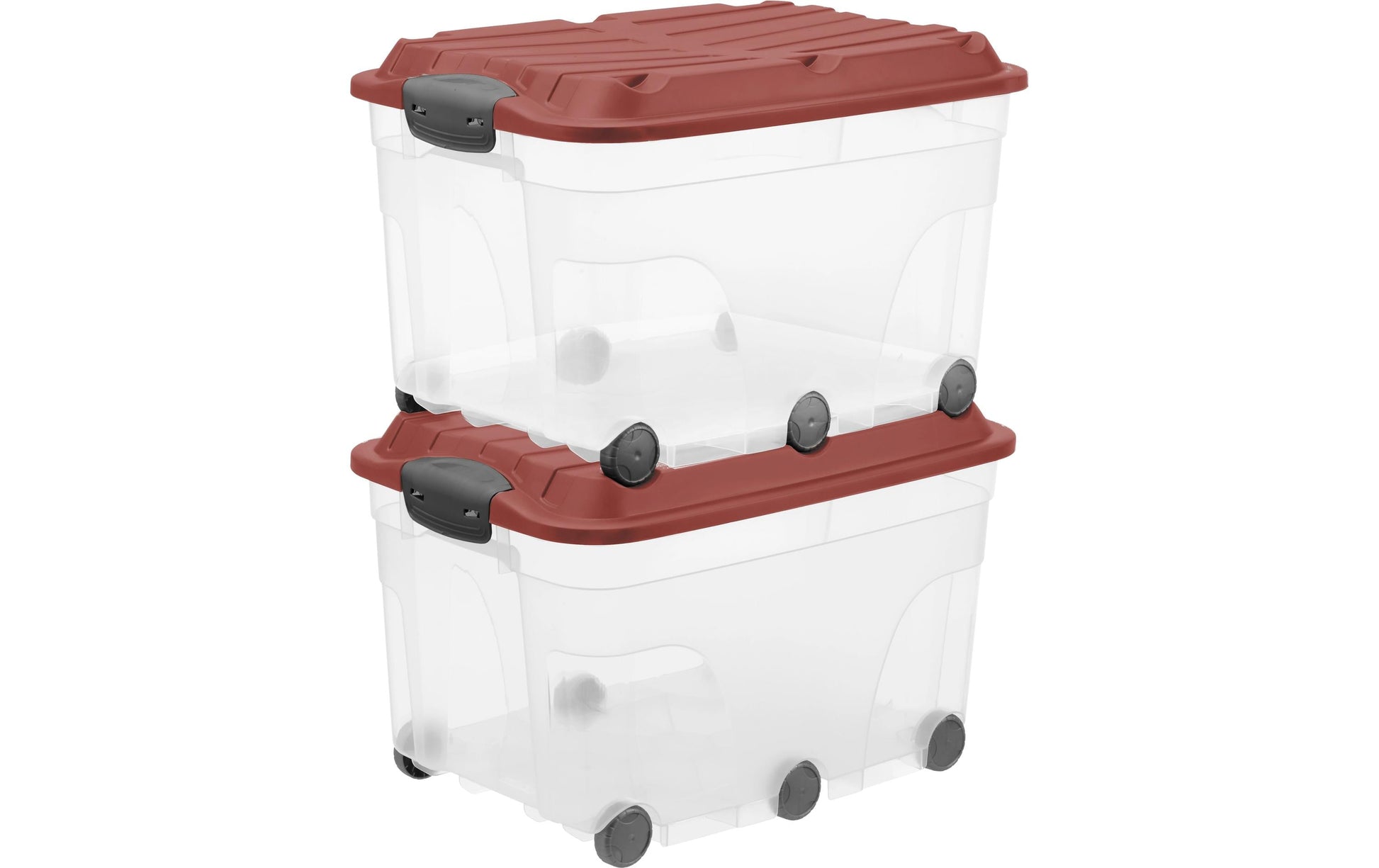 Rotho Aufbewahrungsbox – Polypropylen, Transparent, 40 × 37 × 59,5 cm – 2er-Pack