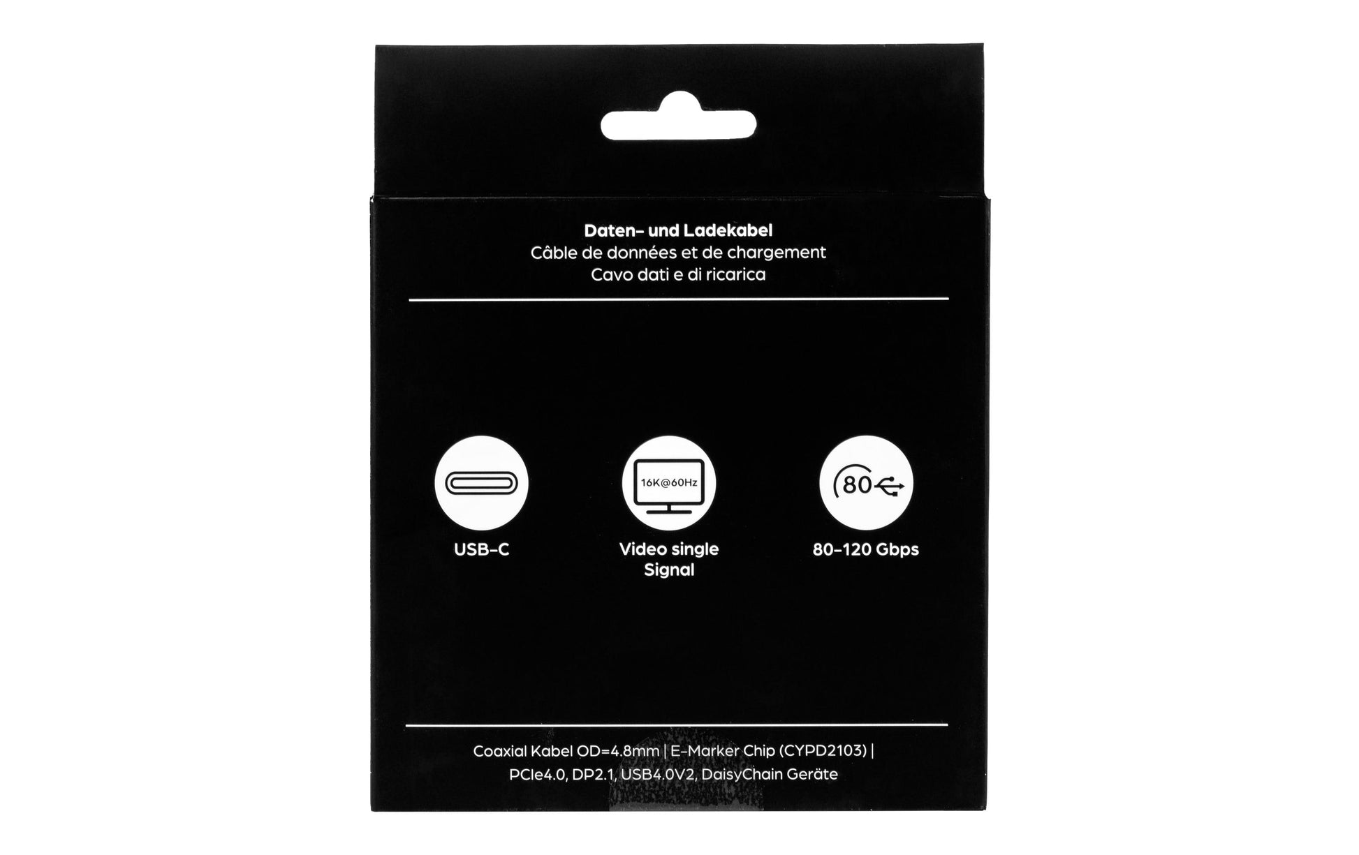 ONIT USB-Kabel, USB-C zu USB-C, 2 m, Lade-/Datenkabel