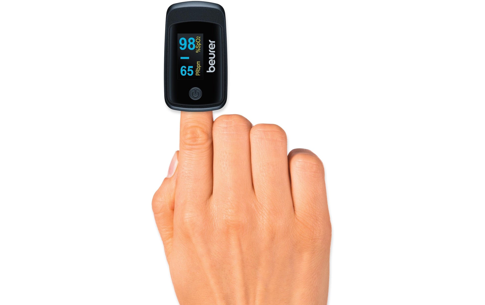 Beurer Pulsoxymeter PO45 – SpO2, Pulsfrequenz, PMI
