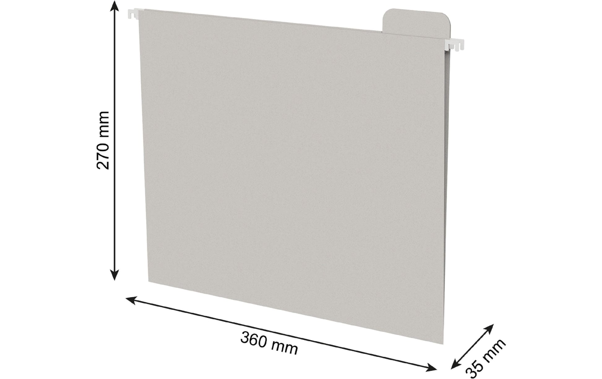 Rotho Hängeordner für A4 – Karton, Grau, 360 × 270 mm, ohne Vordruck