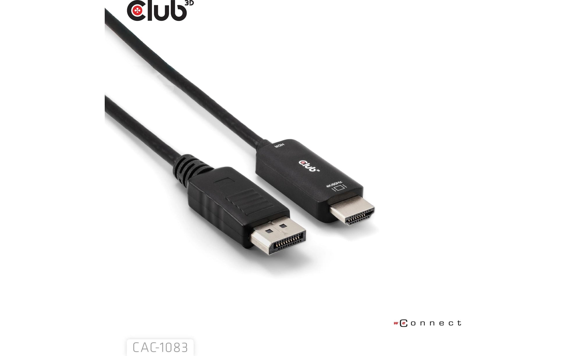 CLUB3D Club 3D – DisplayPort auf HDMI Adapter, DP 1.4, 4K@60 Hz, 2 m