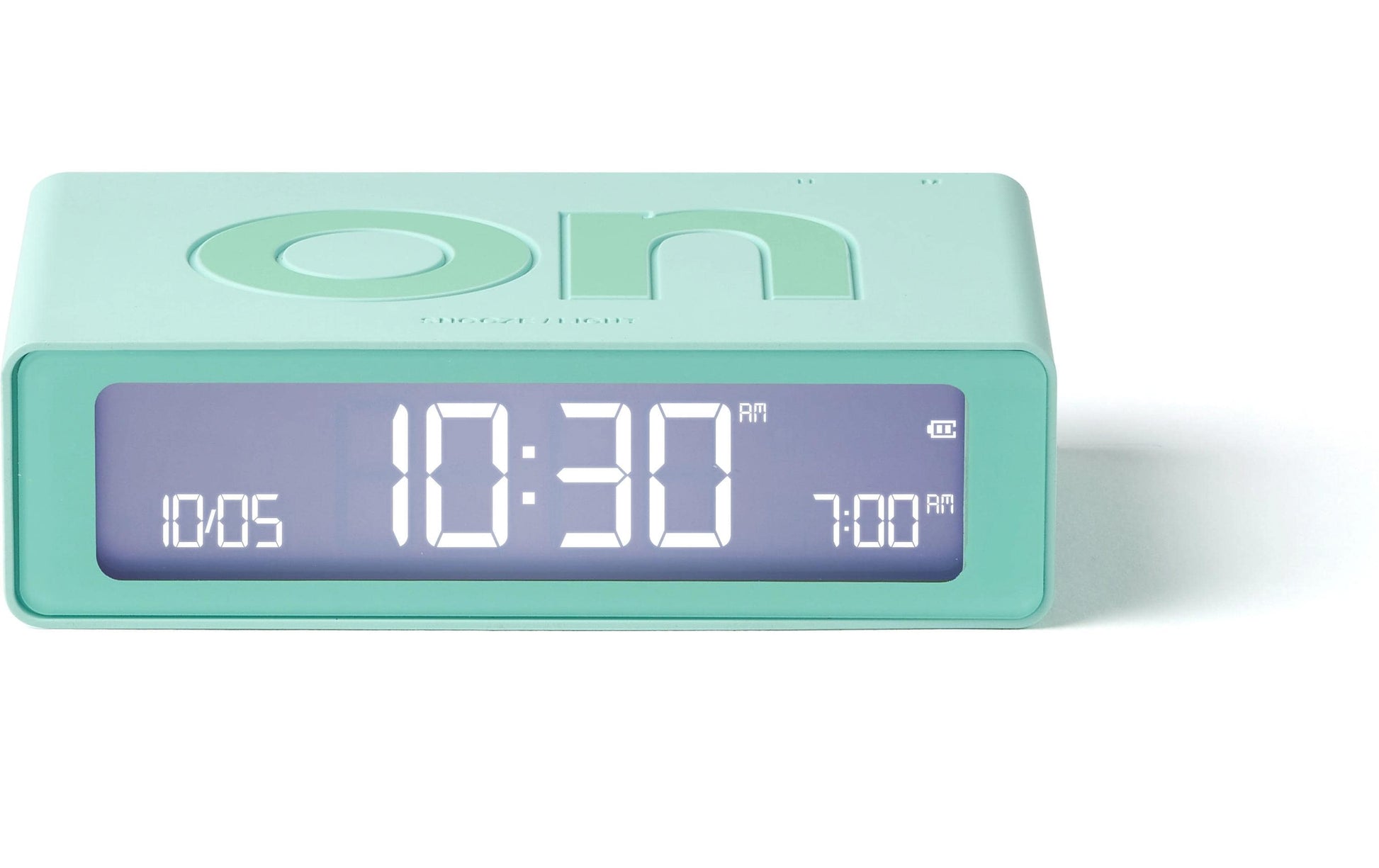 LEXON Wecker Flip Mini – digital – 8 × 2,3 × 4,9 cm, mint, USB