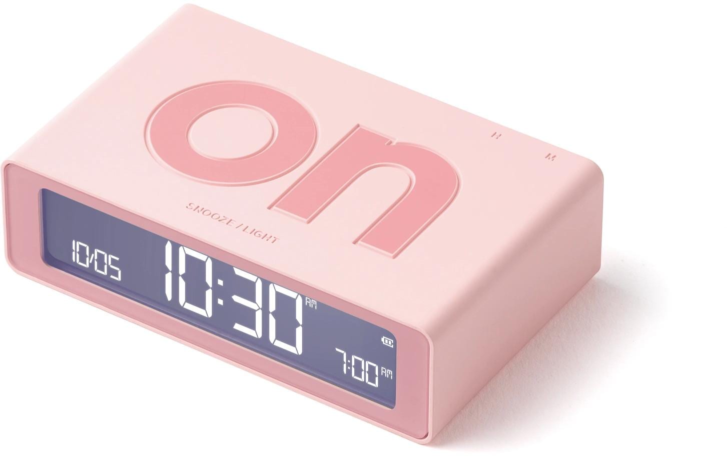 LEXON Flip Mini Digitalwecker – USB, 8 × 2,3 × 4,9 cm, rosa