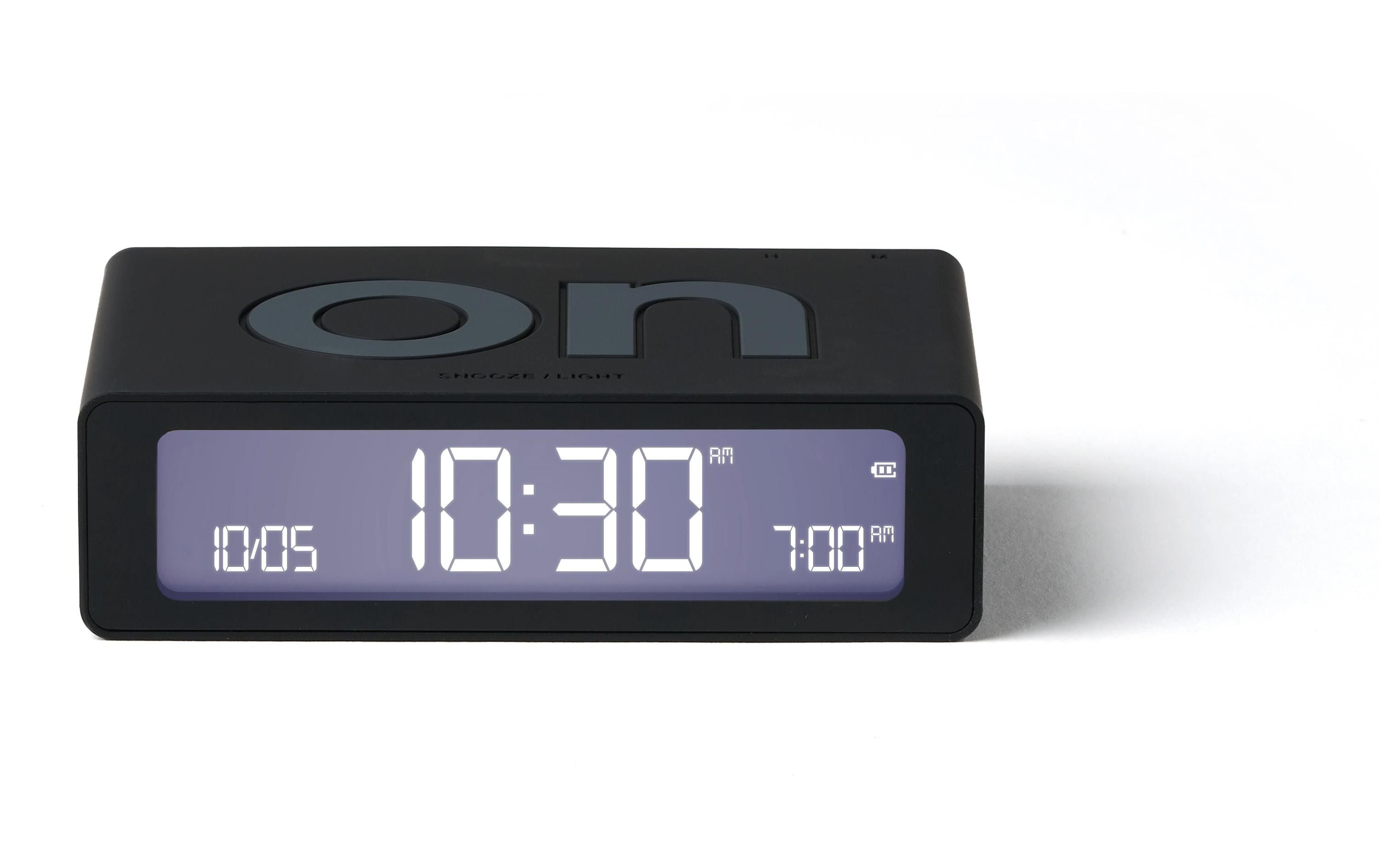 MAUL Digitalwecker Flip Mini – LCD, inkl. USB-C-Ladekabel, Schwarz