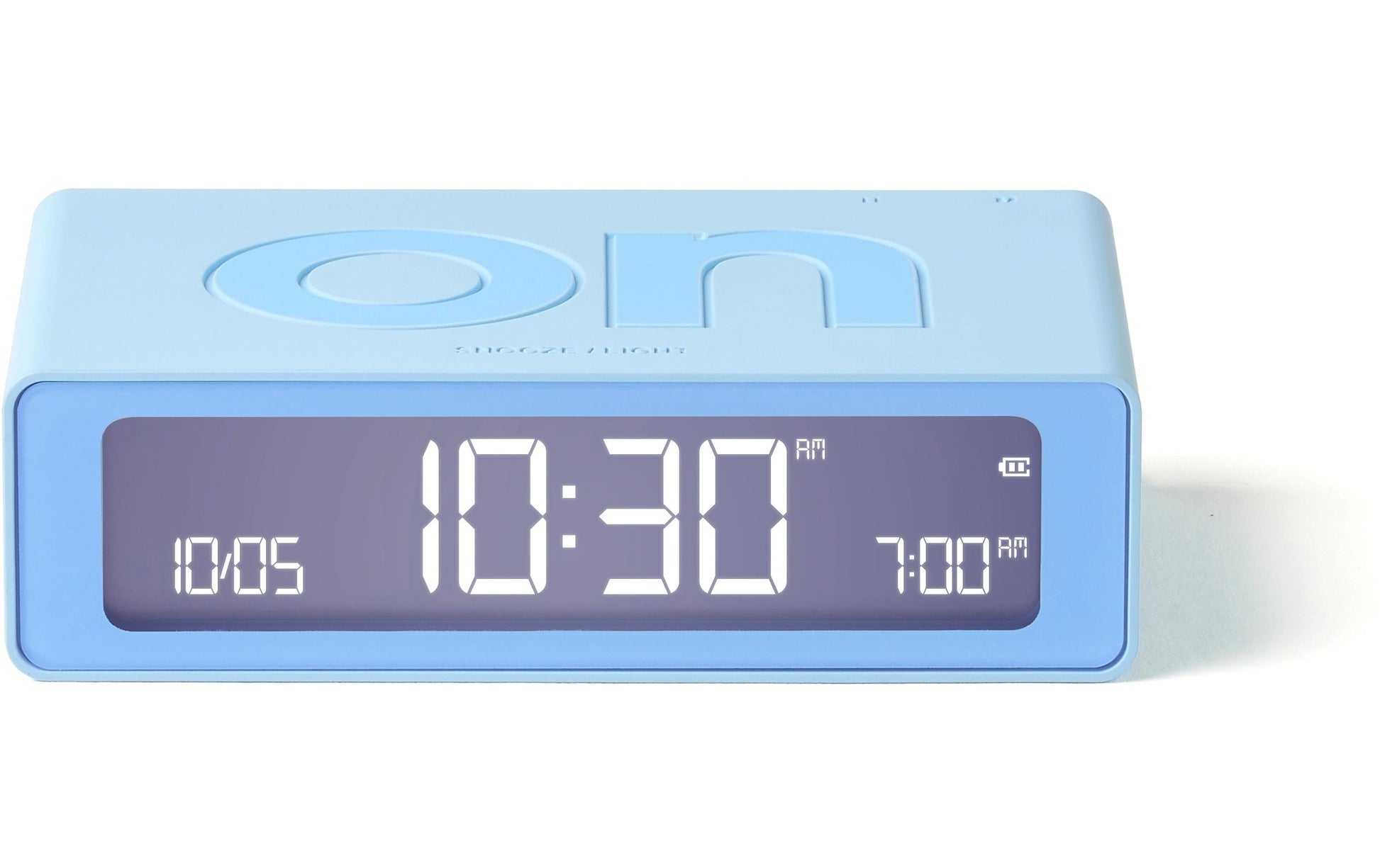 LEXON Digitalwecker – Snooze, USB, 8 × 2,3 × 4,9 cm, Hellblau