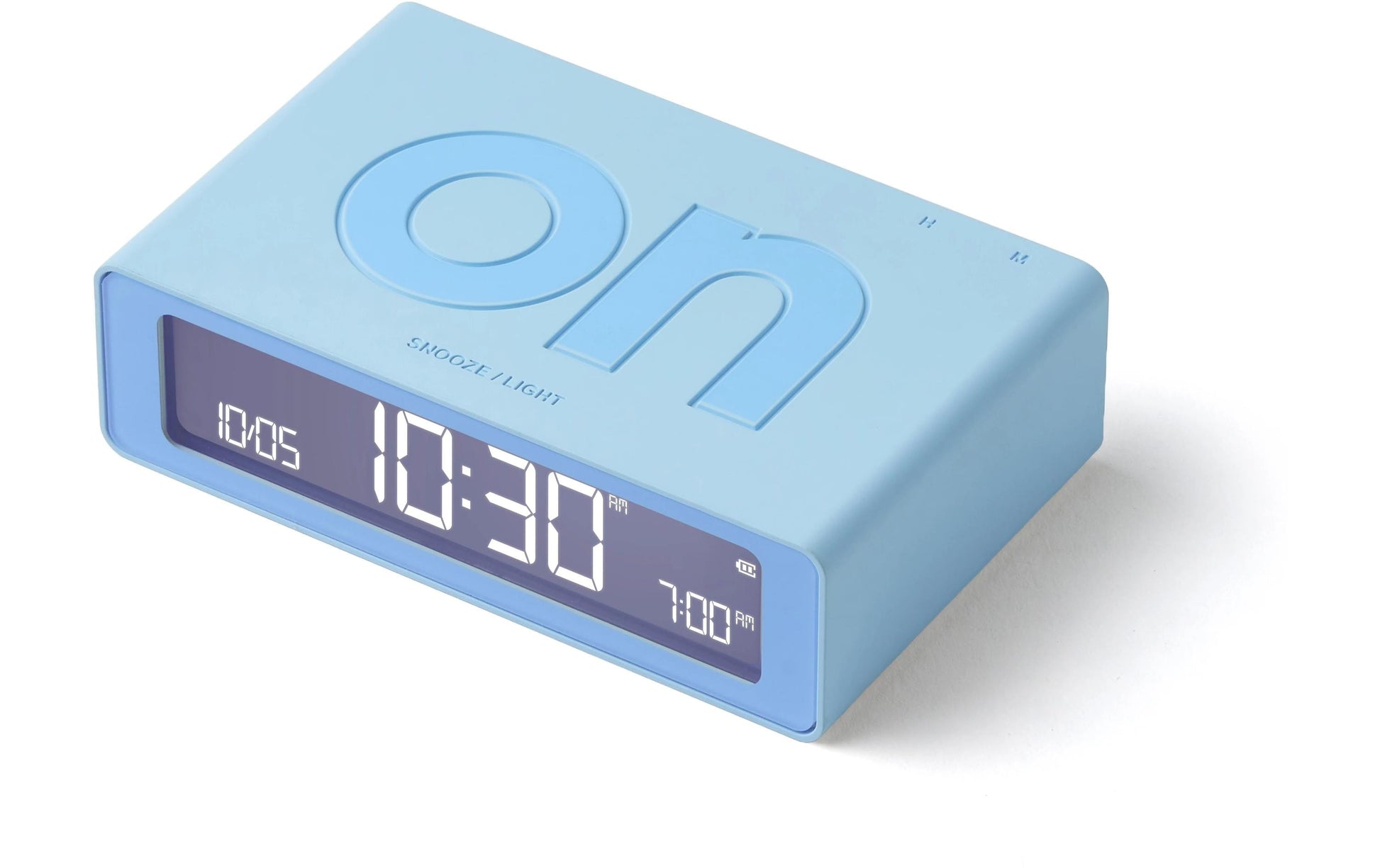 LEXON Digitalwecker – Snooze, USB, 8 × 2,3 × 4,9 cm, Hellblau
