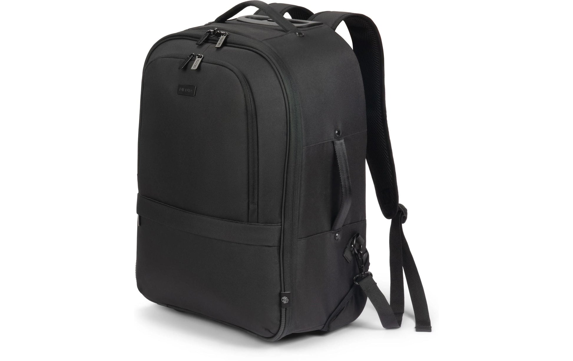 DICOTA Notebook-Rucksack bis 16" – mit Rollen, Teleskopgriff – Schwarz
