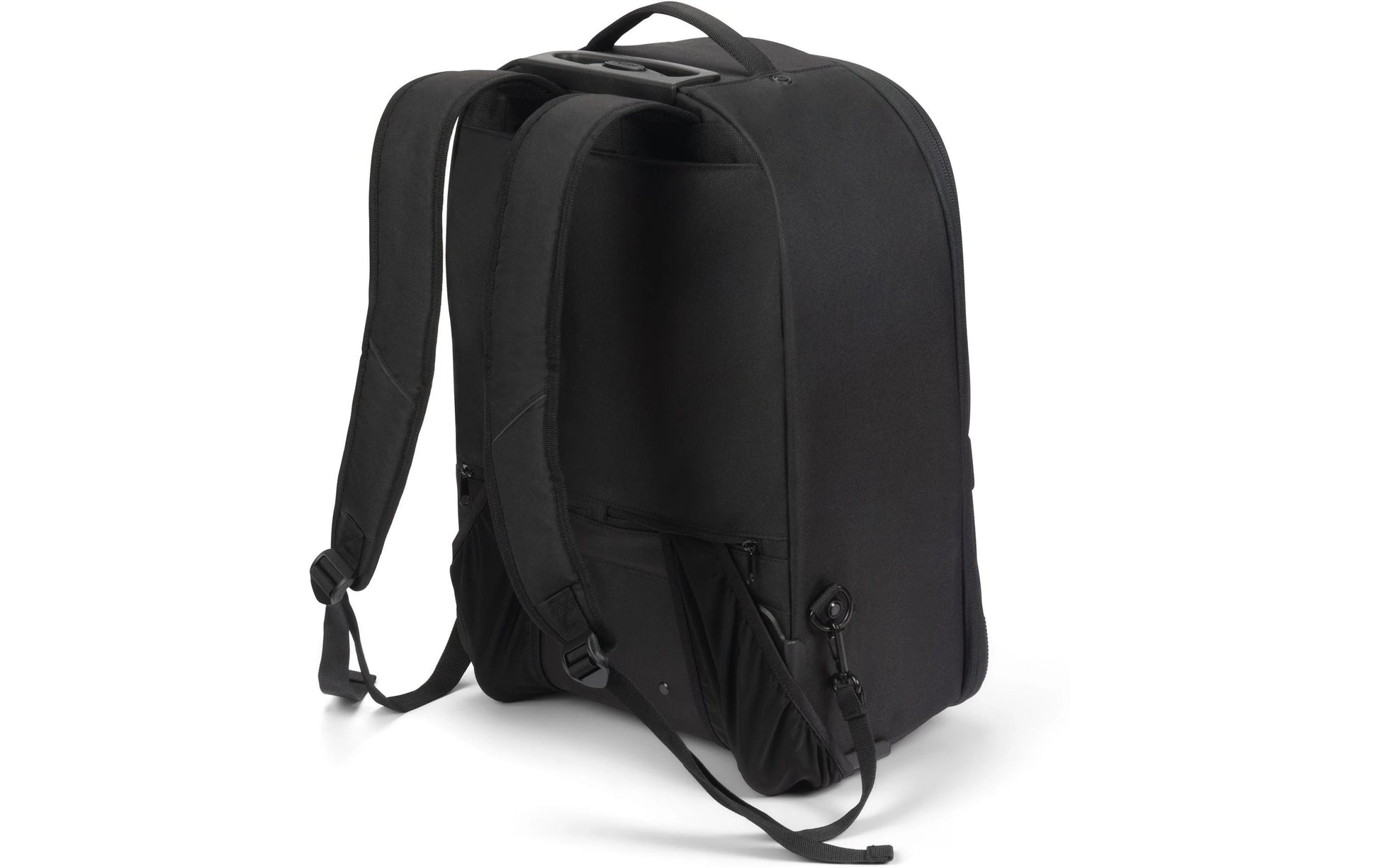 DICOTA Notebook-Rucksack bis 16" – mit Rollen, Teleskopgriff – Schwarz