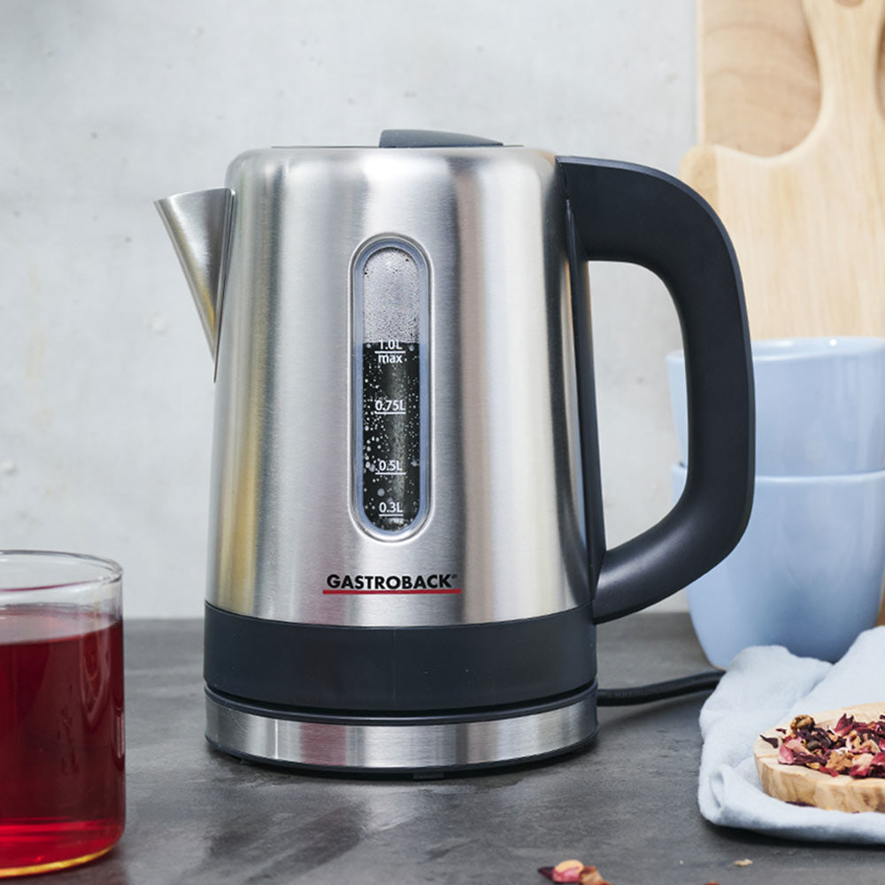 Gastroback Wasserkocher – 1 l, mit Temperaturwahl, Warmhaltefunktion, Edelstahl