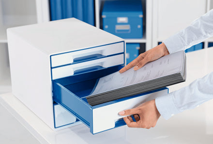 Leitz WOW Cube Aufbewahrungsbox – blau, weiss, Kunststoff (PS)