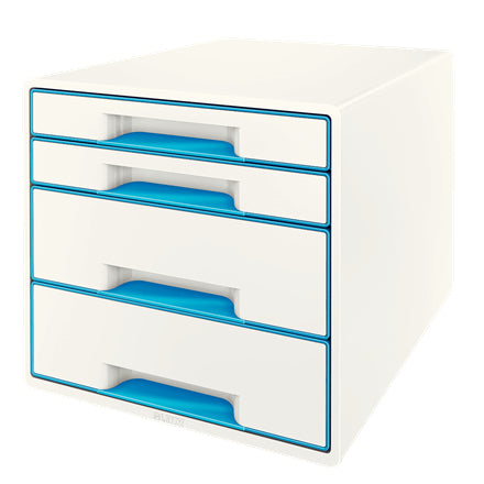 Leitz WOW Cube Aufbewahrungsbox – blau, weiss, Kunststoff (PS)