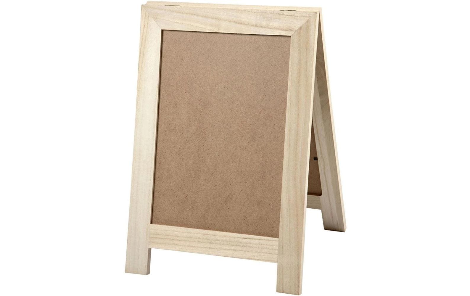 Creativ Company Tischprospekthalter 1 Fach A4 – Plexiglas/Holz, braun