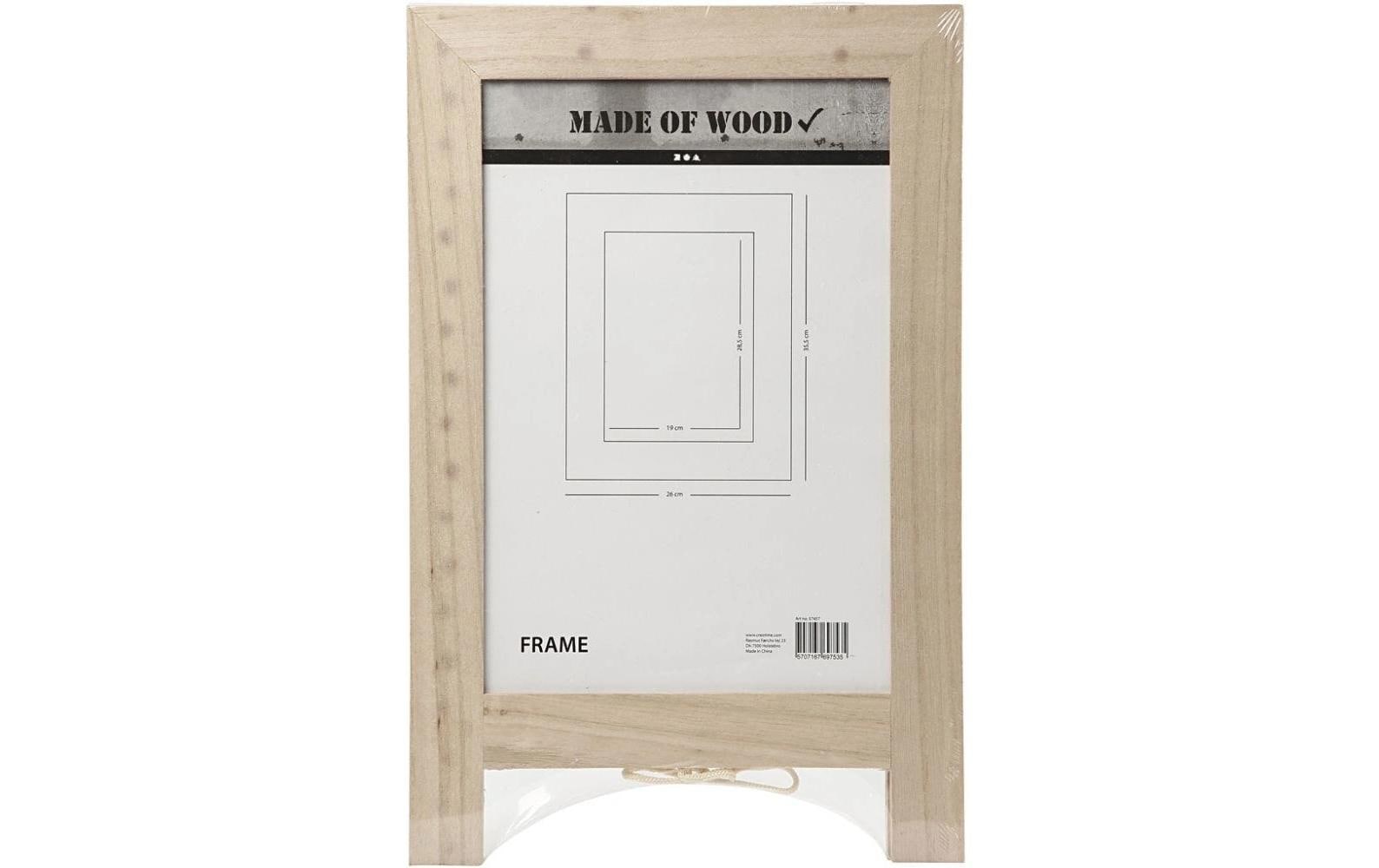 Creativ Company Tischprospekthalter 1 Fach A4 – Plexiglas/Holz, braun