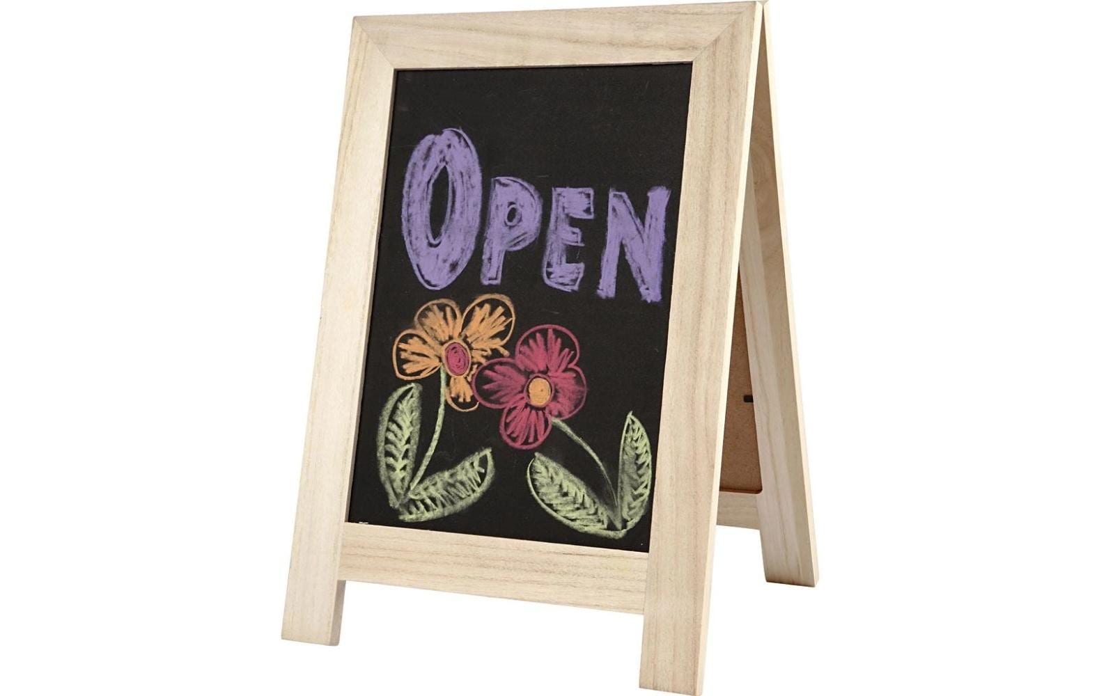 Creativ Company Tischprospekthalter 1 Fach A4 – Plexiglas/Holz, braun
