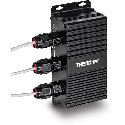TRENDnet TI-EU120 PoE-Midspan – 64 W, PoE/PoE+/UPoE, 3× RJ-45