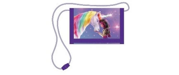Undercover Brieftasche – Klettverschluss, Münzfach – 13 × 9 × 2 cm – Mehrfarbig – Polyester – Unicorn Academ
