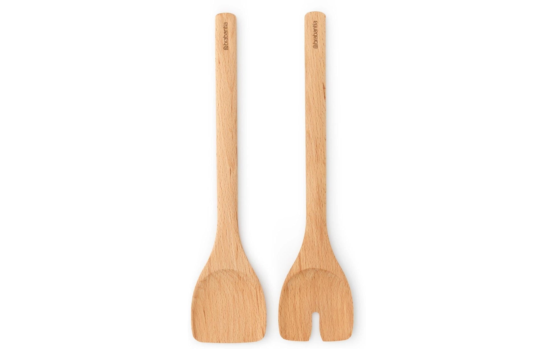 Brabantia Profile Salatbesteck – 2-teilig, 30,4 cm, Holz, Braun