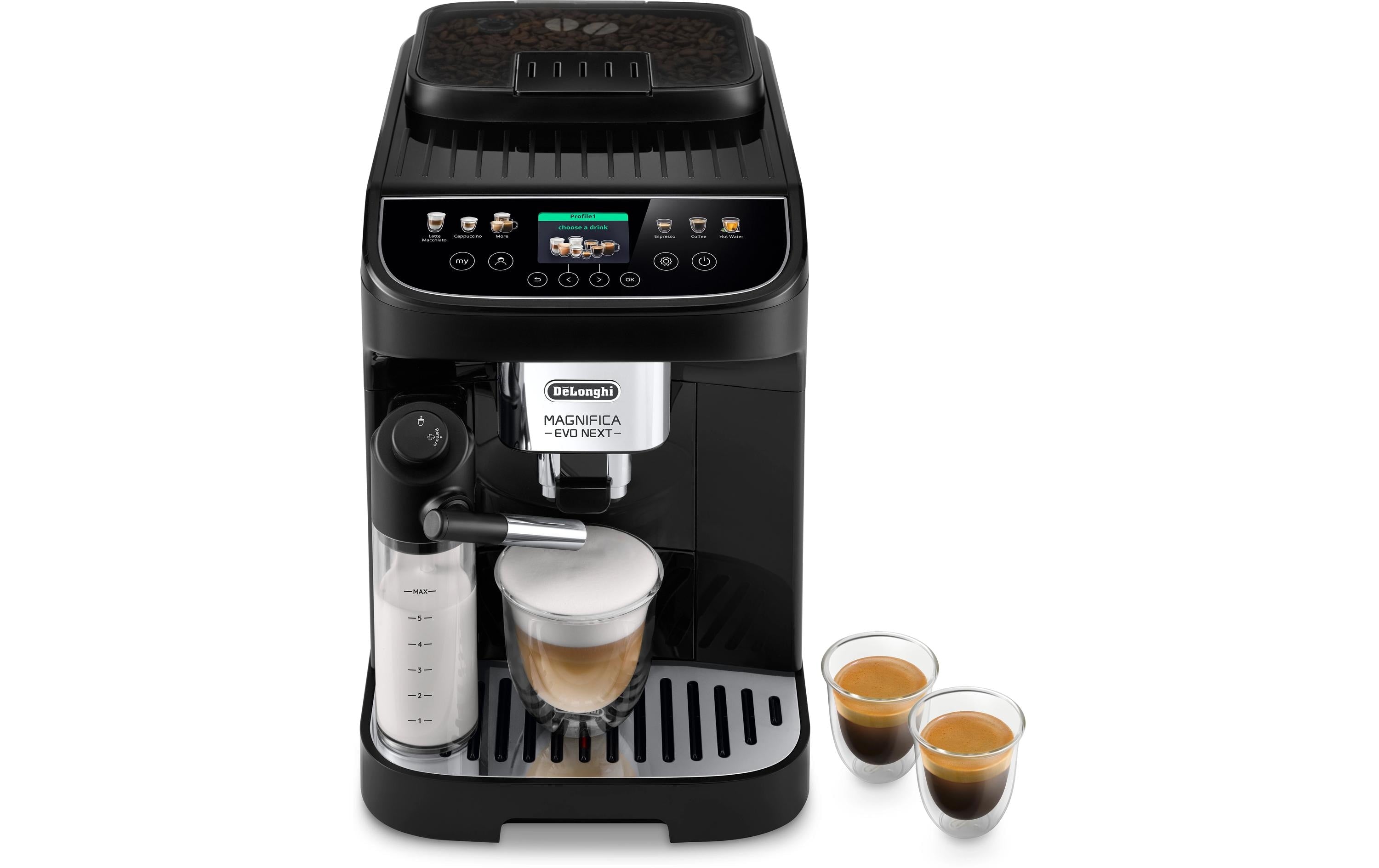 De’Longhi Magnifica Evo Next Kaffeevollautomat – 15 bar, 1,9 l, 250 g, Schwarz