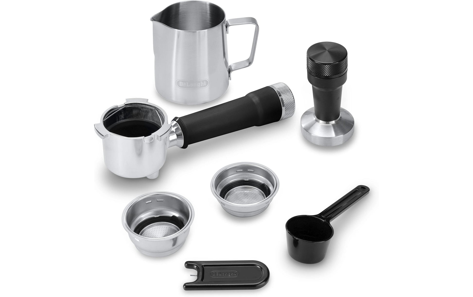 De’Longhi Dedica Duo EC890.M Siebträgermaschine – für E.S.E.-Pads, 15 bar, 1,1 l, Silber