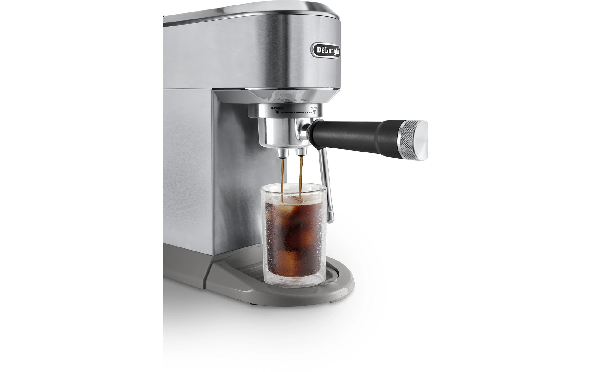De’Longhi Dedica Duo EC890.M Siebträgermaschine – für E.S.E.-Pads, 15 bar, 1,1 l, Silber