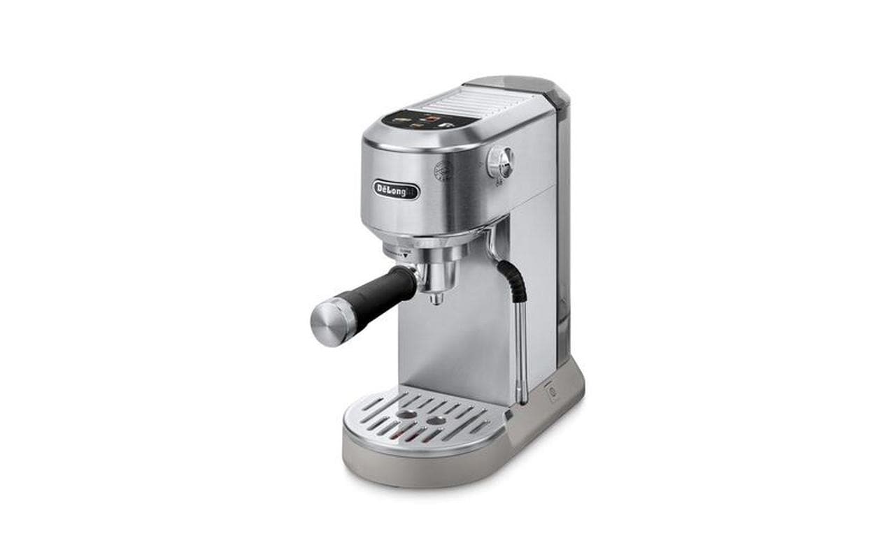 De’Longhi Dedica Duo EC890.M Siebträgermaschine – für E.S.E.-Pads, 15 bar, 1,1 l, Silber