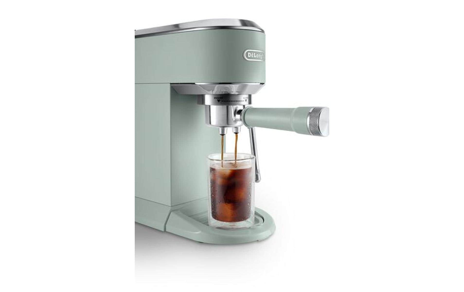 De’Longhi Dedica Duo EC890.M Siebträgermaschine – für E.S.E.-Pads, 15 bar, 1,1 l, Mint
