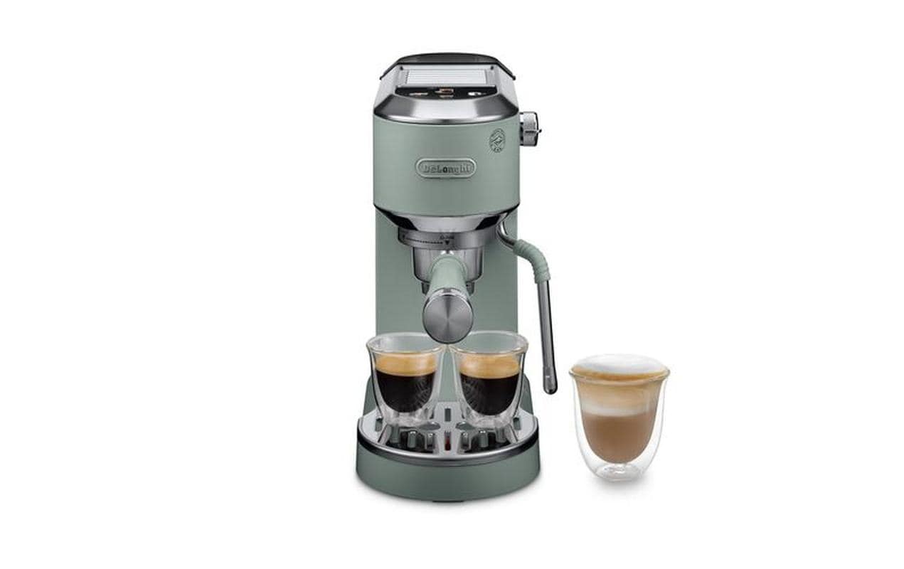 De’Longhi Dedica Duo EC890.M Siebträgermaschine – für E.S.E.-Pads, 15 bar, 1,1 l, Mint