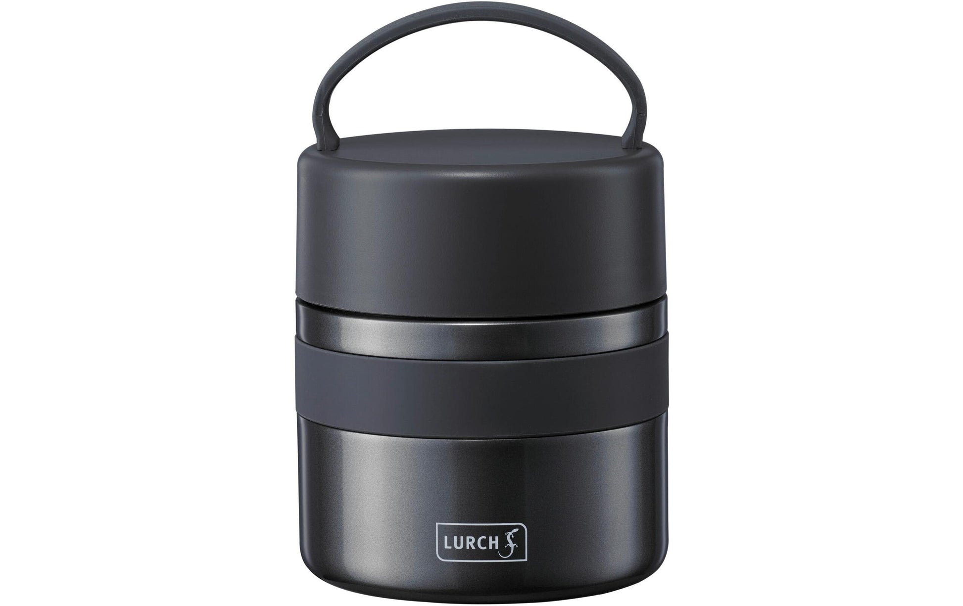 Lurch Thermobox Iso-Pot 2.0 – 500 ml, Ø 11.0 cm, Edelstahl, Schwarz, mit Deckel, vakuumisoliert, auslaufsicher