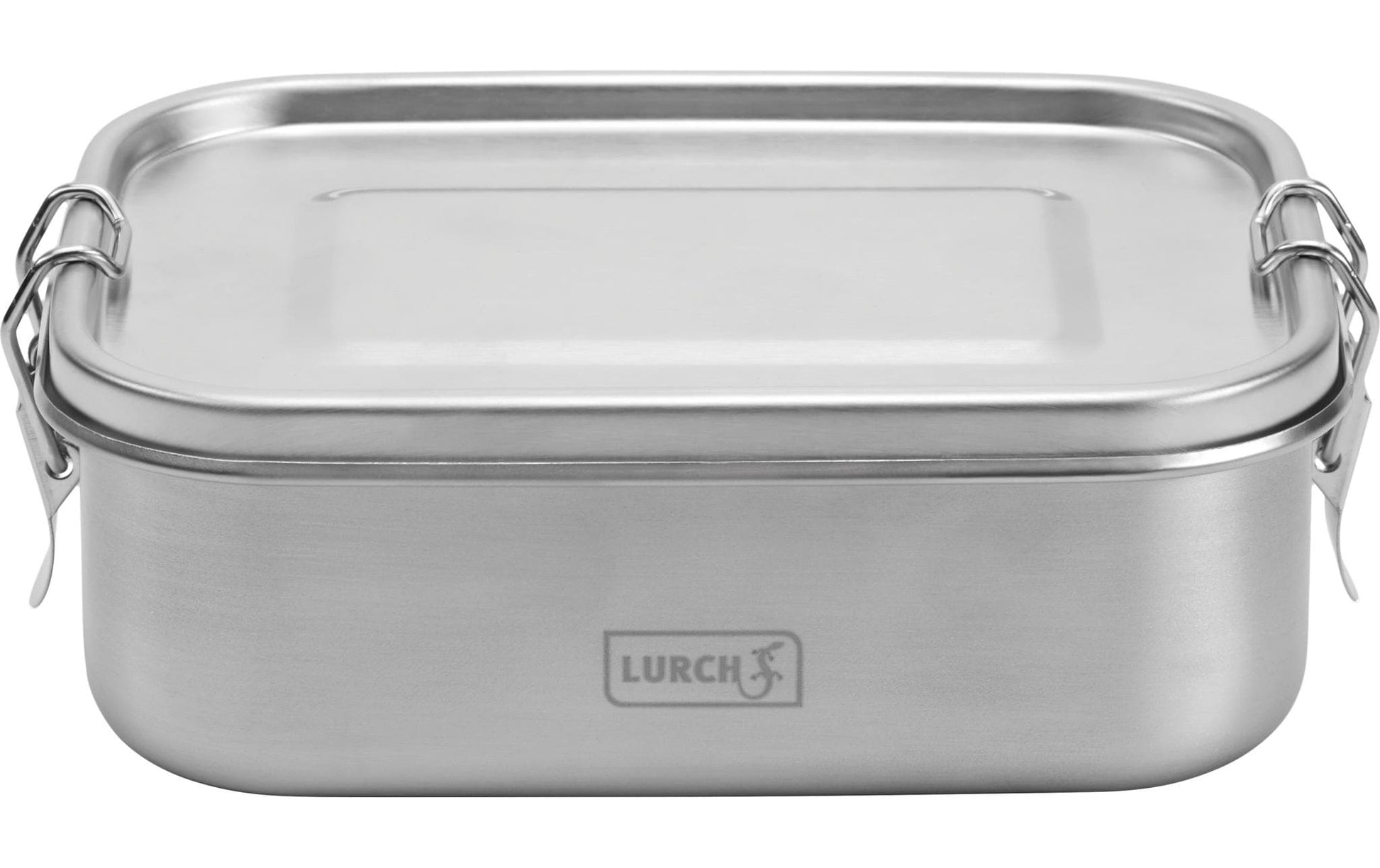 Lurch Brotdose Snap – 800 ml, 17 × 6 × 13 cm, Edelstahl 18/10, Silber, spülmaschinenfest, gefrierfest