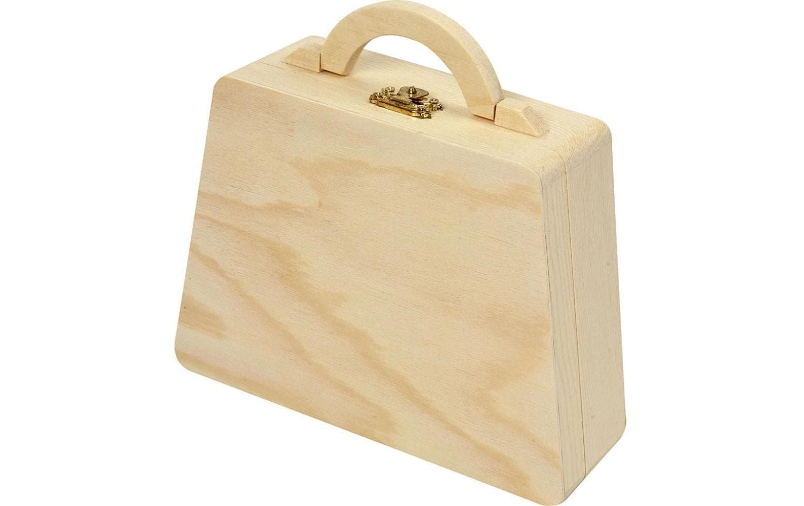 Creativ Company Aufbewahrungsbox – Holz – Braun – mit Griff, mit Verschluss – 175 × 135 × 118 mm