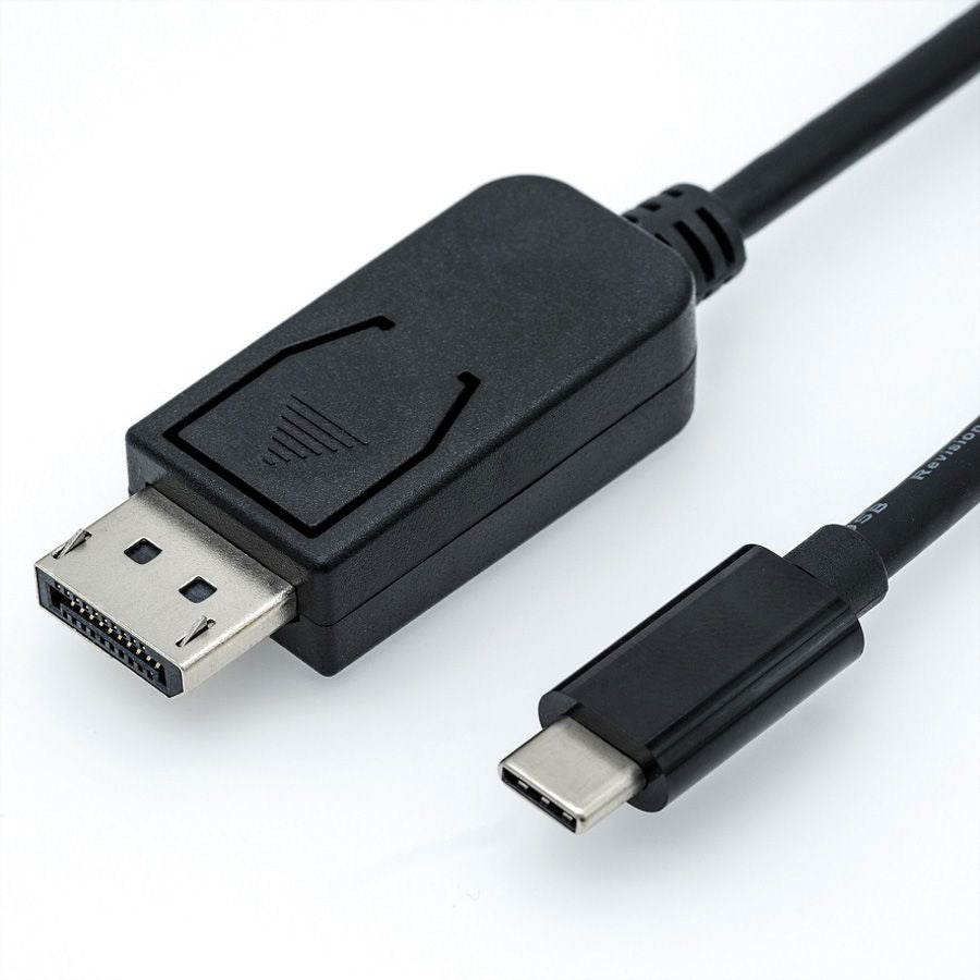 ROLINE USB-C auf DisplayPort Kabel DP 1.2 4K 60 Hz – 2 m – für MacBook, Notebook, PC