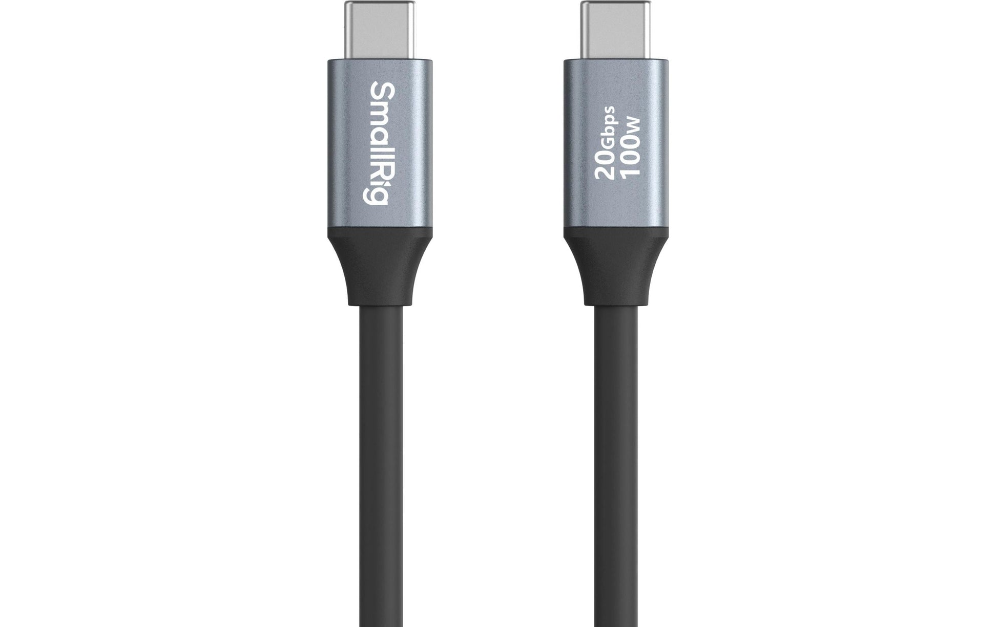 SmallRig USB-C auf USB-C Kabel – 20 Gbit/s – 0,6 m – PD 100 W – DP Alt Mode – Schwarz/Grau