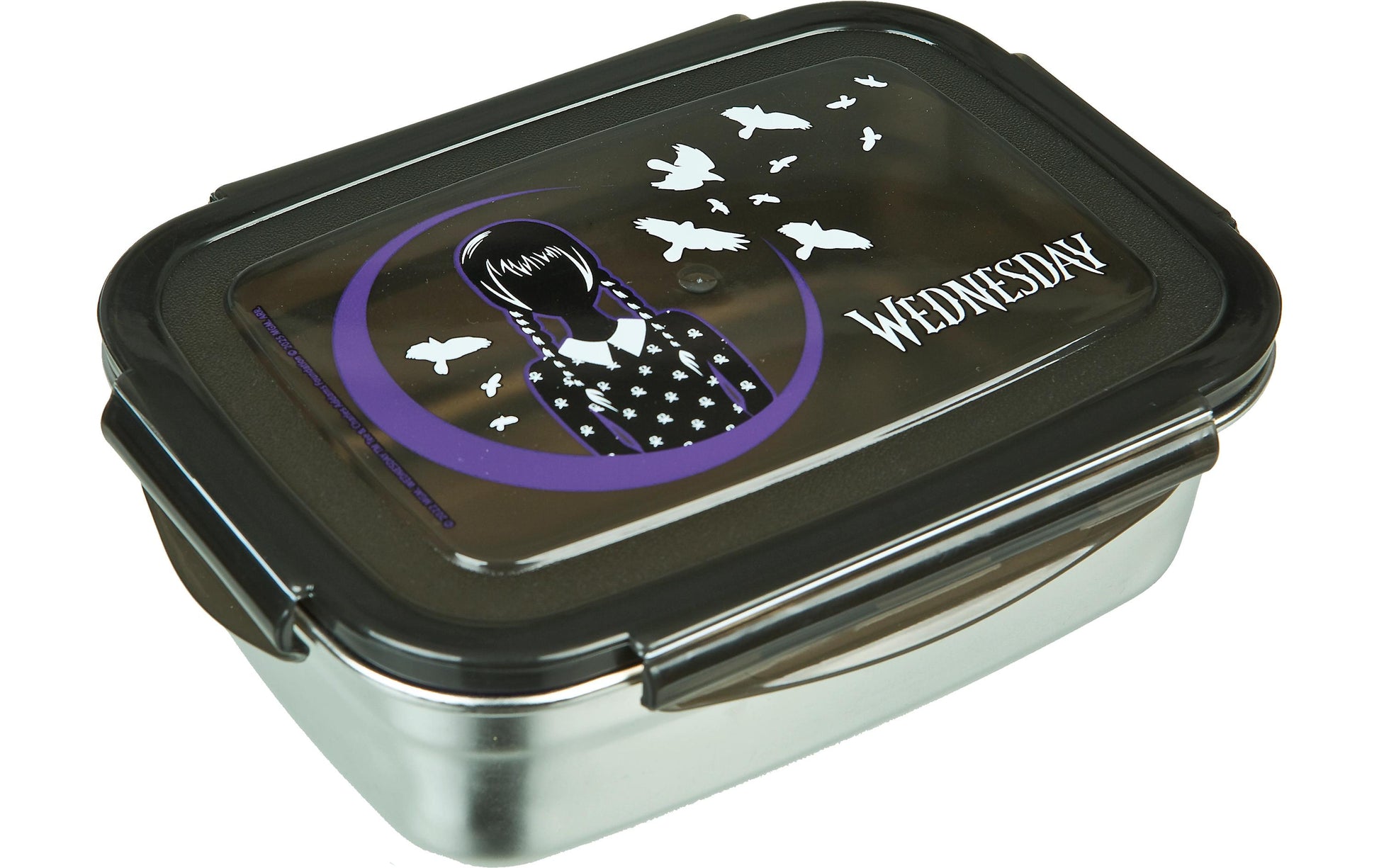 Scooli Wednesday – Lunchbox 550 ml, 17 × 12,5 × 6 cm, Edelstahl, transparent