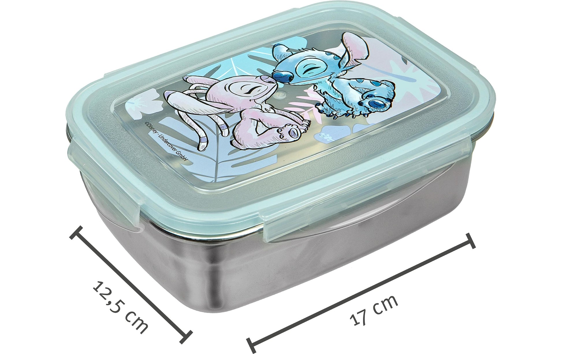 Scooli Lilo & Stitch – Lunchbox 550 ml, 17 × 12,5 × 6 cm, Edelstahl, Mehrfarbig
