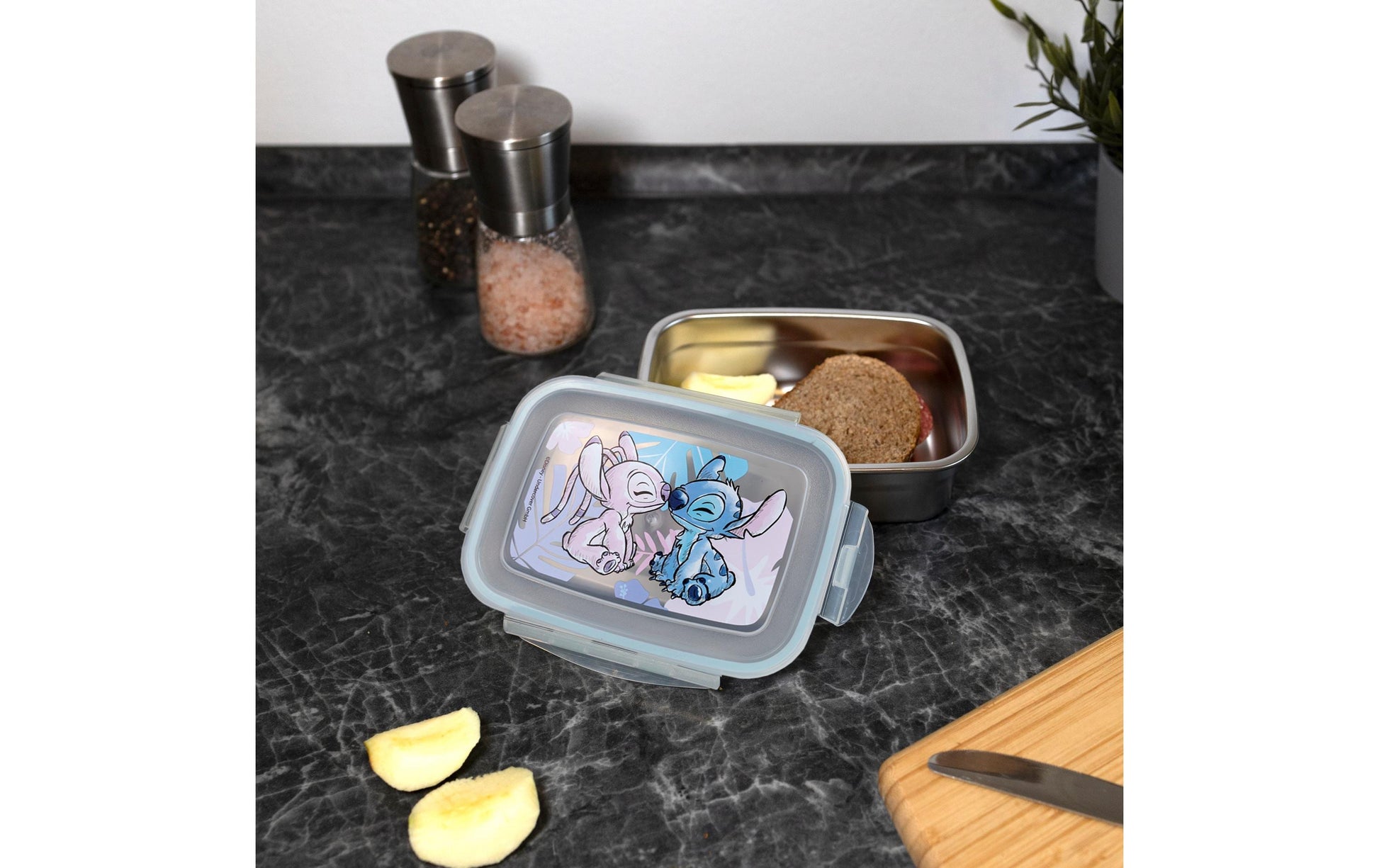 Scooli Lilo & Stitch – Lunchbox 550 ml, 17 × 12,5 × 6 cm, Edelstahl, Mehrfarbig