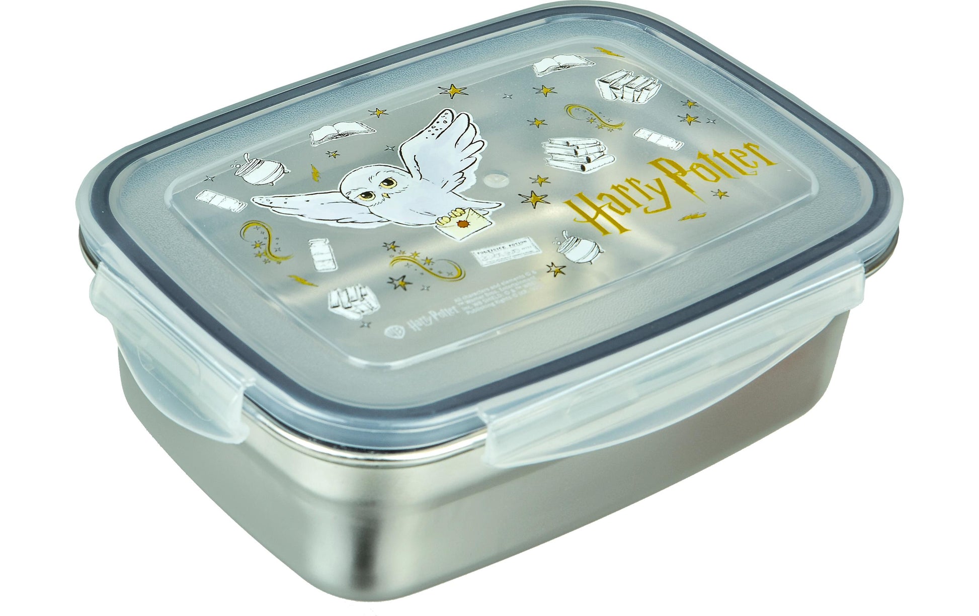 Scooli Harry Potter – Lunchbox 550 ml, 17 × 12,5 × 6 cm, Edelstahl, Silber