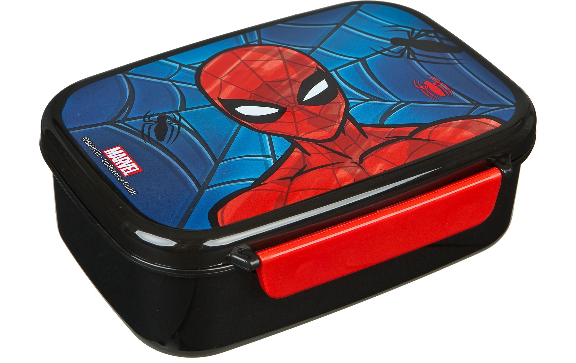 Scooli Spiderman – Lunchbox 800 ml, 18 × 13,5 × 6 cm, Kunststoff, Schwarz/Rot