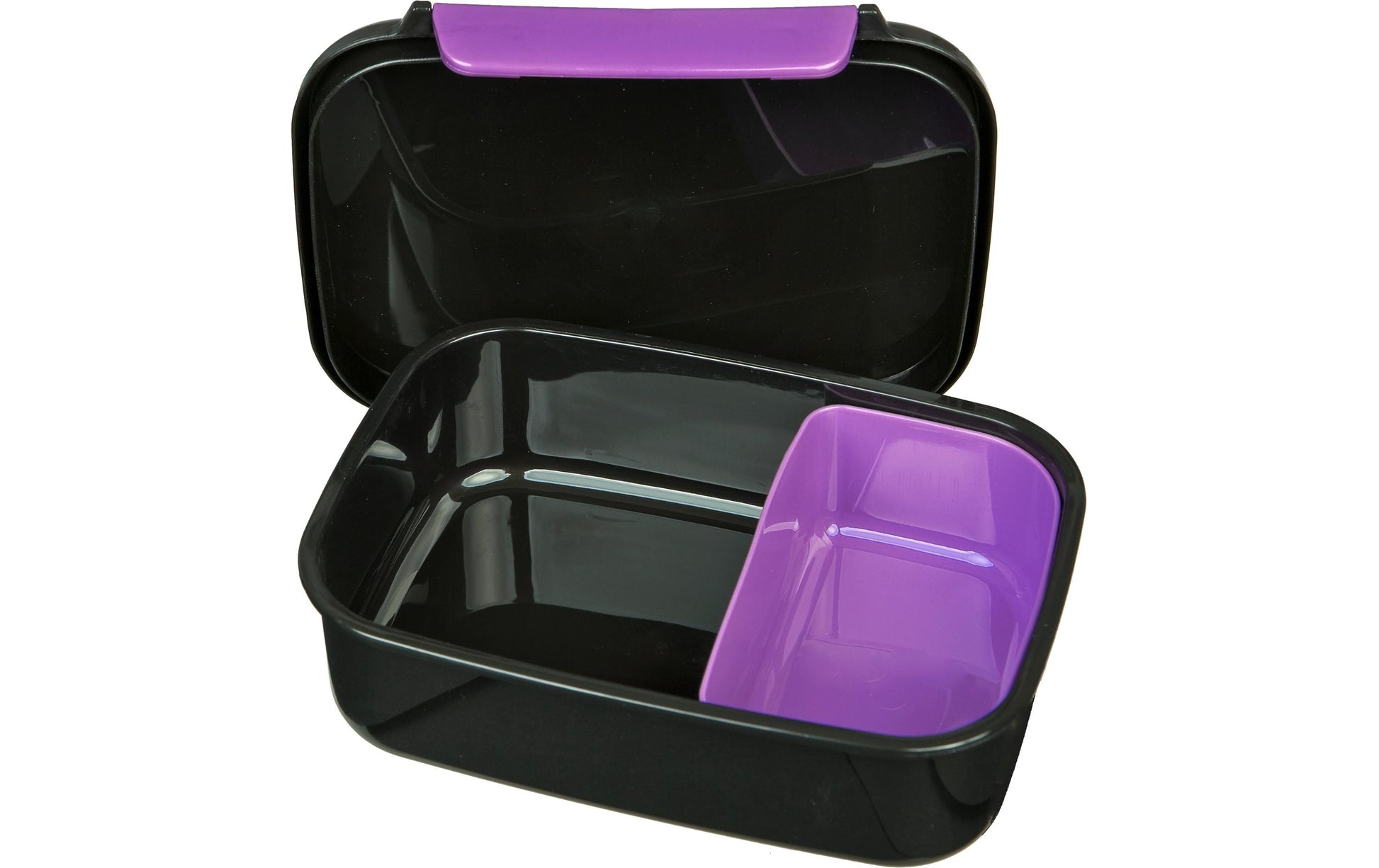 Scooli Lunchbox 800 ml, 18 × 13,5 × 6 cm, Kunststoff, dunkelviolett, Monster-Motiv