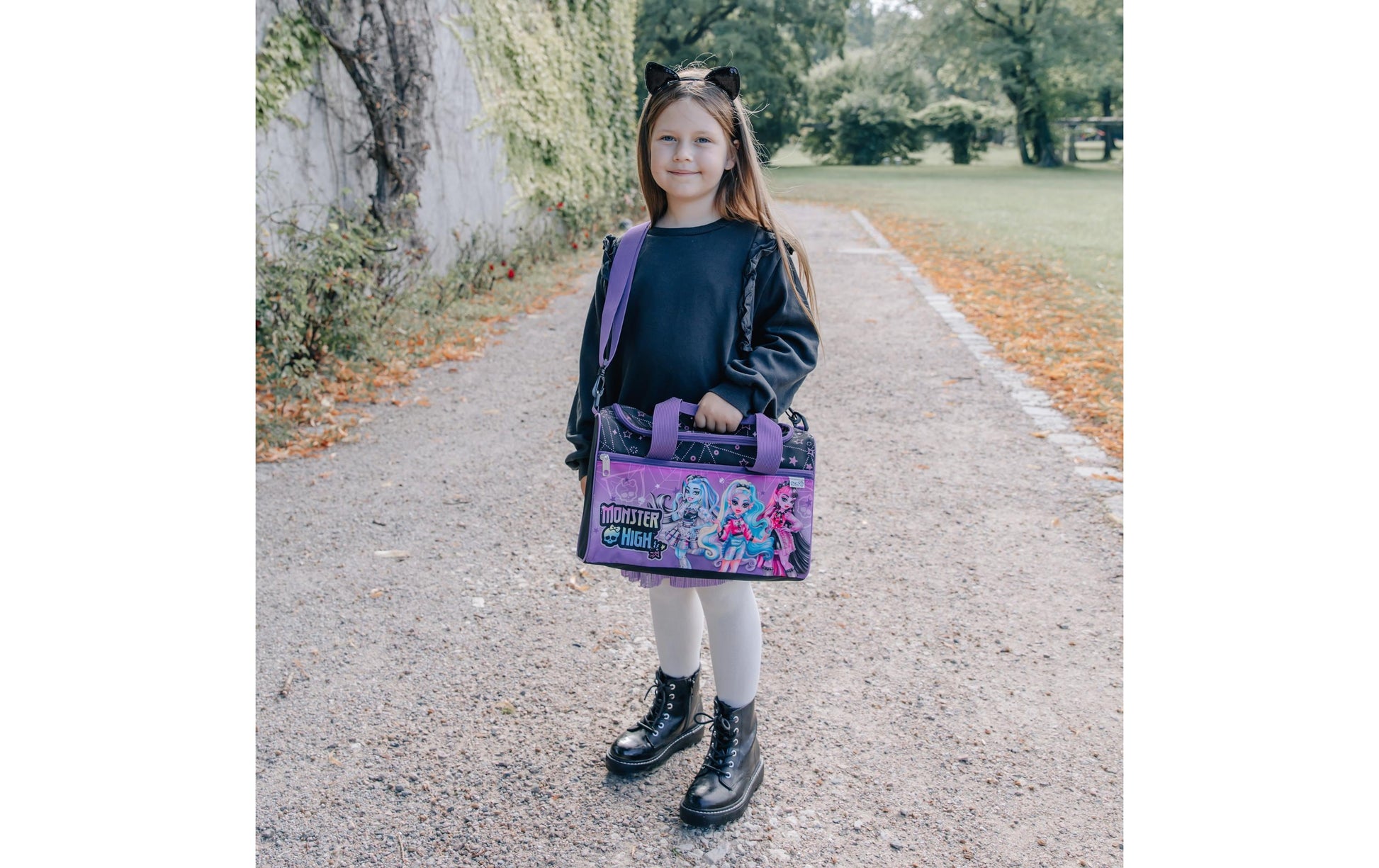Scooli Sporttasche Monster – 8 l, Polyester, Violett, 33 × 22 × 16 cm