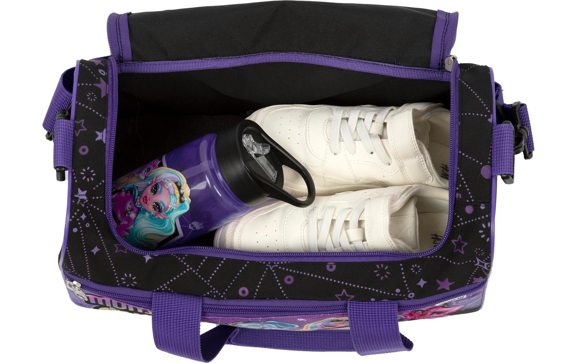 Scooli Sporttasche Monster – 8 l, Polyester, Violett, 33 × 22 × 16 cm