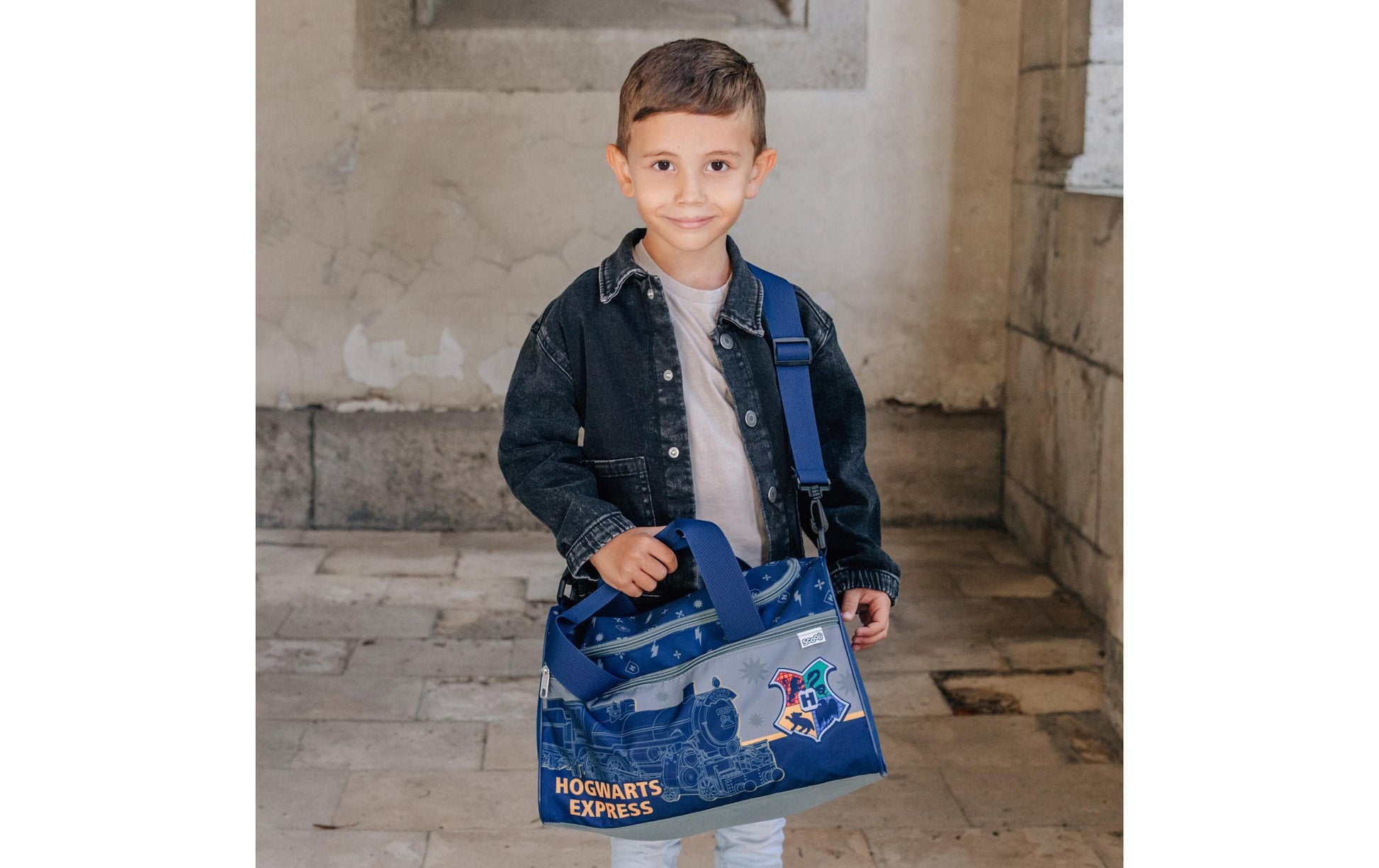 Scooli Harry Potter Sporttasche – 8 l, Polyester, Grau, 33 × 22 × 10 cm